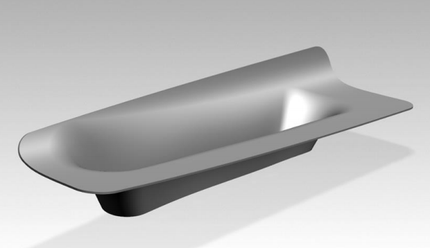 The model of the fairing for back wheels of SG electric vehicle.