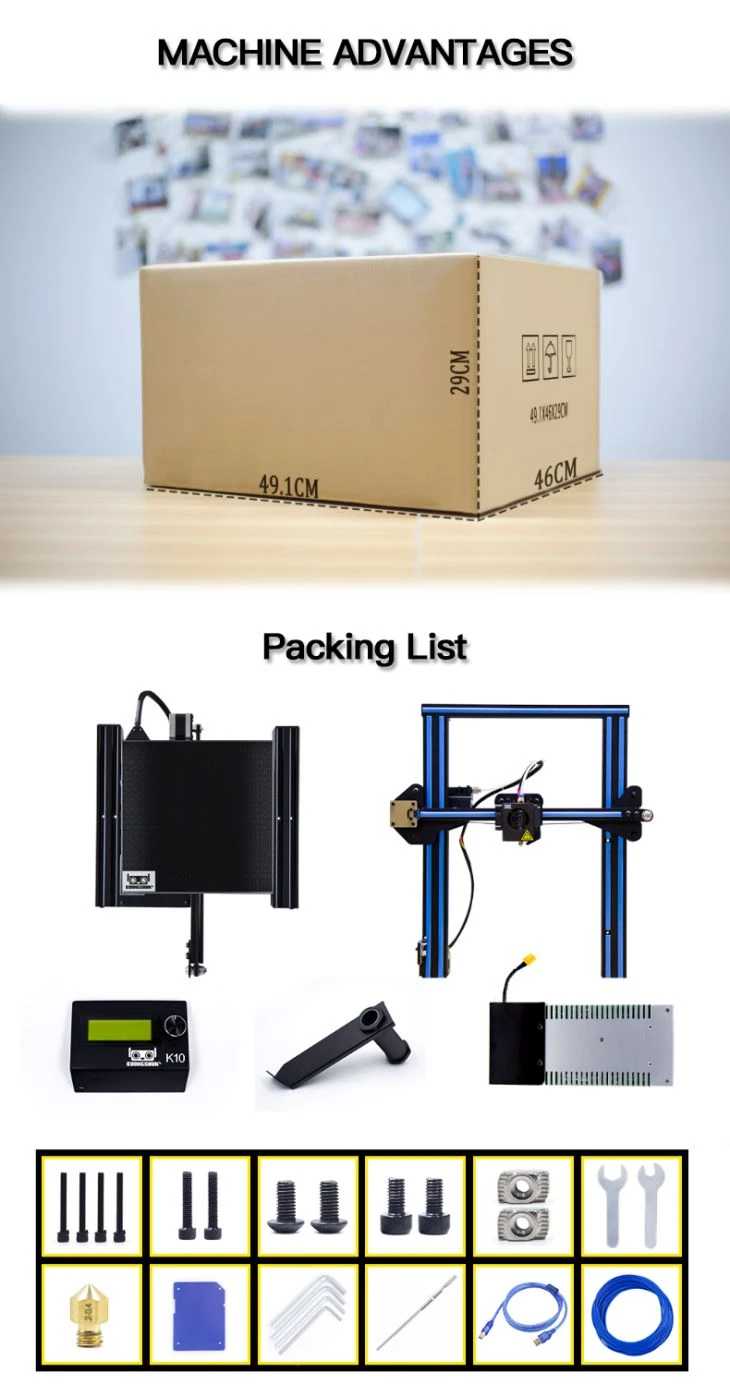 New Kuongshun K10 3D Printer With 2004LCD New Kuongshun K10 3D Printer With 2004LCD