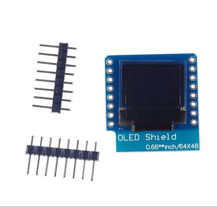OLED Display Module OLED Shield 0.66 Inch 64X48 LCD Module IIC / I2C Interface FOR D1 MINI
